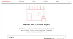 Desktop Screenshot of machineproject.com
