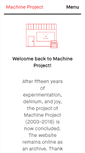 Mobile Screenshot of machineproject.com