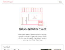 Tablet Screenshot of machineproject.com